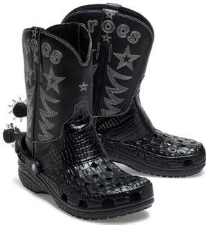 Crocs cowboy boot is their boldest shoe yet. When。